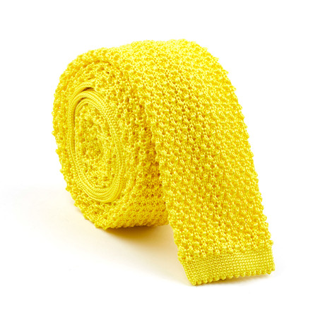 Knitted Silk Tie // Yellow