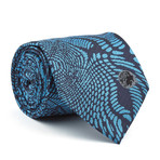 Water Mark Silk Tie // Blue + Black