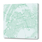 New York Traffic // Green (16"W x 16"L x 0.2"D)