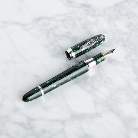 Tibaldi Art Nouveau Malachite Amazon Fountain Pen // Medium Nib