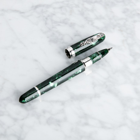 Tibaldi Art Nouveau Malachite Nymph Roller Ball