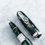 Tibaldi Art Nouveau Malachite Nymph Roller Ball