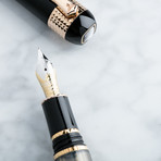 Tibaldi Divina Fountain Pen // Medium Nib // Black + Rose Gold