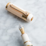 Tibaldi Divina Fountain Pen // Medium Nib // Ivory + Rose Gold