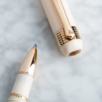 Tibaldi Excelsa Rollerball Pen // Rose Gold + Ivory