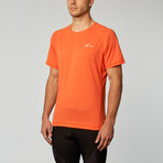 Short-Sleeved Ventilator Mesh Top // Orange (M)