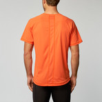 Short-Sleeved Ventilator Mesh Top // Orange (S)