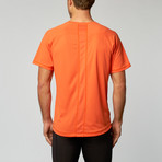 Short-Sleeved Ventilator Mesh Top // Orange (XL)