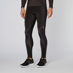 Expert Tights // Black + Green (XL)