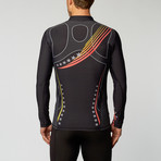 Longsleeve Revolution Web Top // Black + Orange (M)