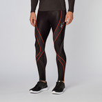 Insulator Endurance Pro Tights // Black + Orange (XL)