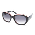 Hamon Rounded Sunglasses // Red + White