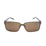 Franc Rectangular Sunglasses // Brown