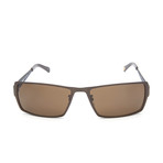 Marc Rectangular Sunglasses // Dark Brown