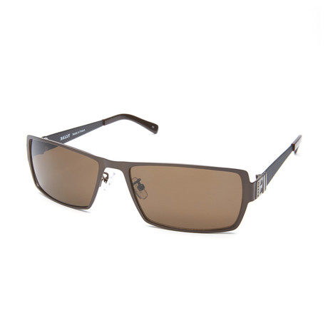 Marc Rectangular Sunglasses // Dark Brown