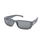 Tristan Thick Rimmed Rectangular Sunglasses // Grey