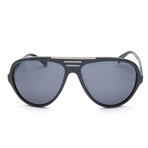 Bally // Chrome Accent Aviator Sunglasses // Black II