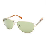 Cyrille Rounded Aviator // Green + Brown