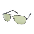 Cyrille Rounded Aviator // Green + Black