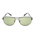 Cyrille Rounded Aviator // Green + Black