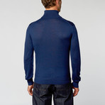 Turtle Neck Sweater // Navy Blue (2XL)