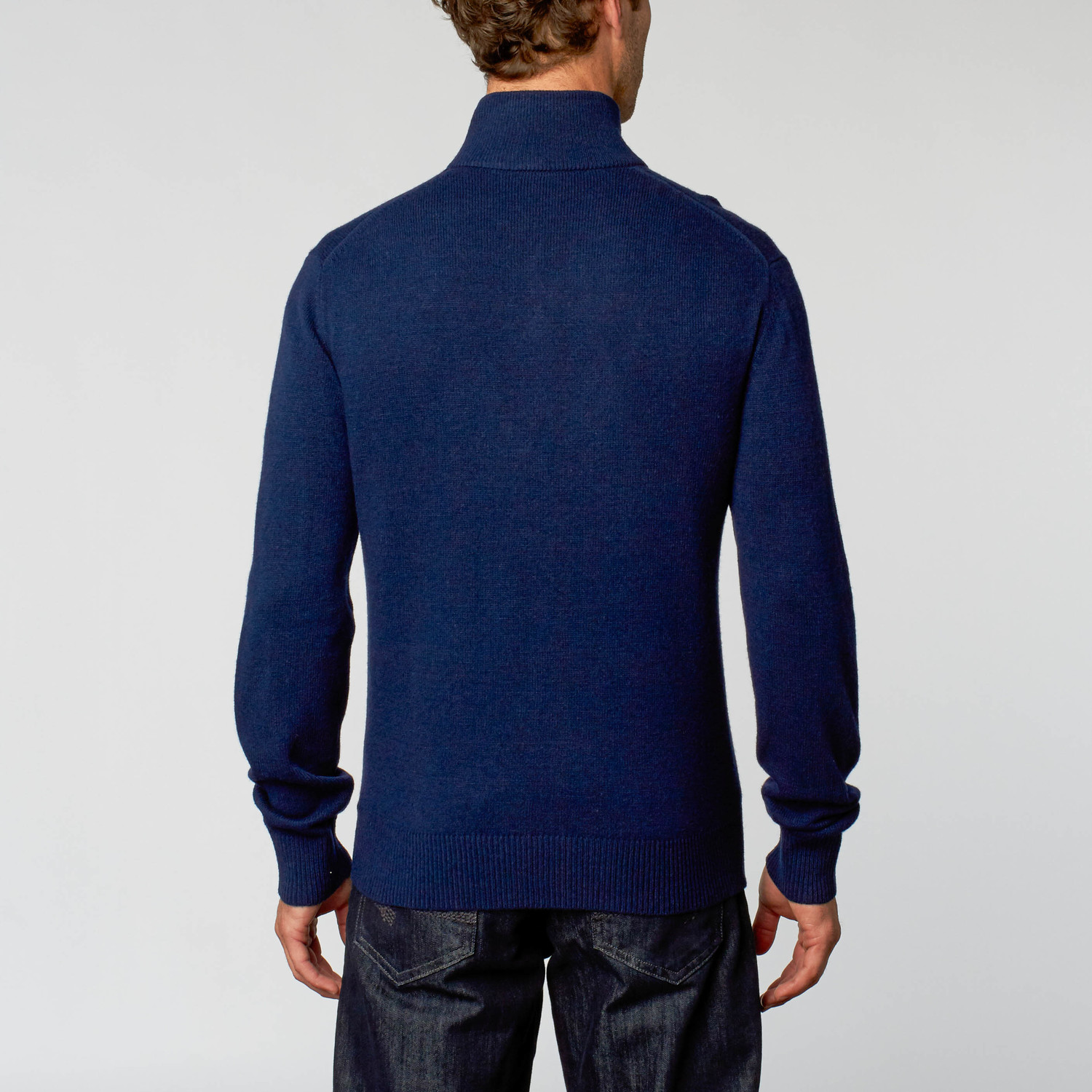 Half Zip Sweater // Navy Blue (S) - Valentino - Touch of Modern