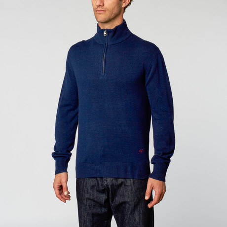 Half Zip Sweater // Navy Blue (S)