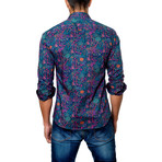 Bold Paisley Button-Down Shirt // Fuschia (M)