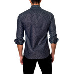 Jared Lang // Tapestry Print Button-Down Shirt // Charcoal (M)