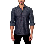 Jared Lang // Tapestry Print Button-Down Shirt // Charcoal (M)