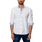 Stripe Placket Button-Down Shirt // White (S)