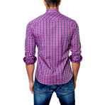 Jared Lang // Medium Graph Button-Down Shirt // Purple (XL)