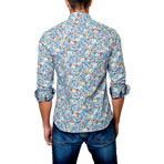 Jared Lang // Bicycles Button-Up Shirt // Blue (L)