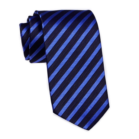 Striped Tie // Deep Navy + Blue