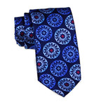 Disk Tie // Multi-Blue