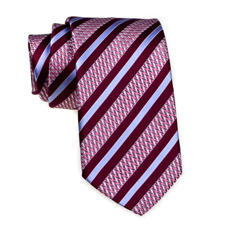 Striped Tie // Pink + Red + Light Blue