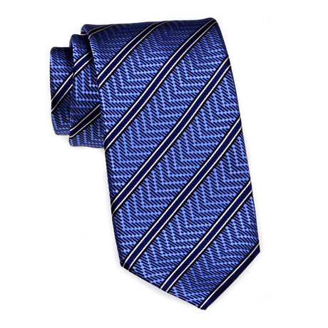 Arrow Stripe Tie // Blue