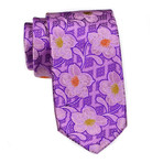 Floral Tie // Purple + Orange