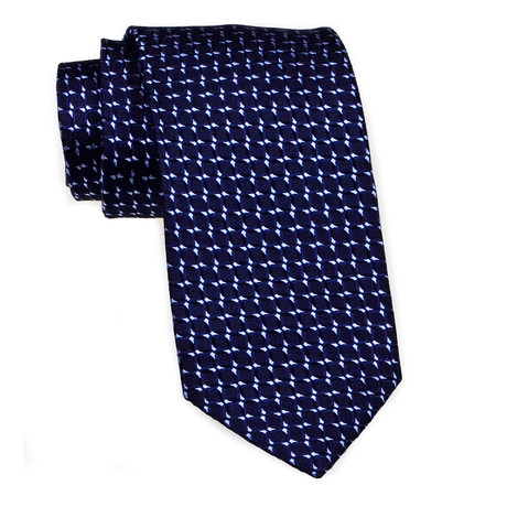 Tiled Tie // Dark Navy + Light Blue