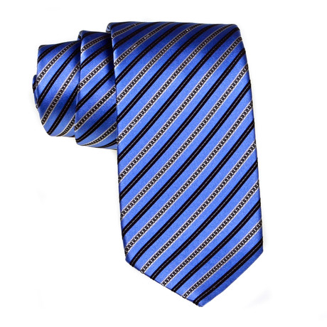 Striped Tie // Sky Blue + Beige