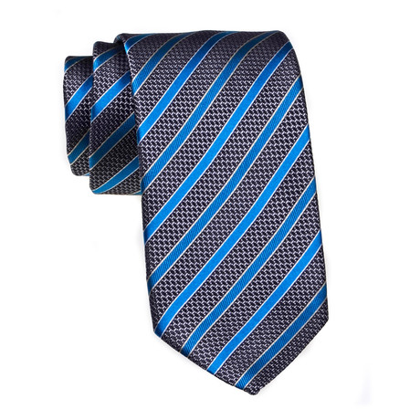 Striped Tie // Brown + Blue