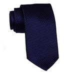 Micro Dot Tie // Navy + Silver