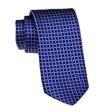 Tie // Navy + Blue Grid