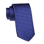 Tie // Navy + Blue Grid