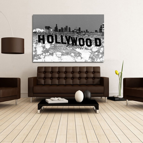 Hollywoodland Black (24"W x 16"H x 1.5"D)