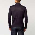 Longsleeve Quarter Zip Slim Fit Sweater // Sand Blue (S)