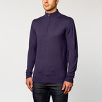 Quarter-Zip Sweater // Navy (XL)