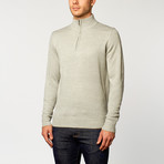 Quarter-Zip Sweater // Light Grey (2XL)
