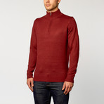Quarter-Zip Sweater // Red (2XL)