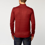 Quarter-Zip Sweater // Red (2XL)